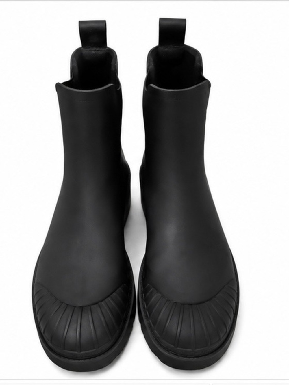 Zara Black Rubber Chelsea-Style Winter Rain Boots